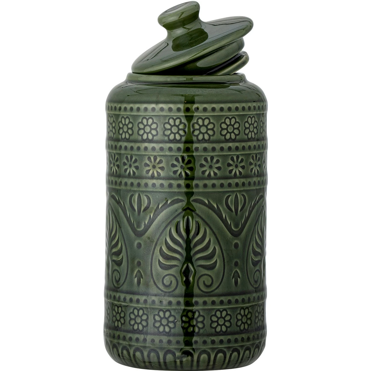 Bloomingville Rani Dose Mit Deckel 25x12 Cm, Grün 2 Bloomingville Rani Dose Mit Deckel 25x12 Cm, Grün – Bild 2