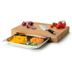 Continenta Schneidebrett Mit Einem Weißblech, 48x32,5x6 Cm -Koch Geheimnis Verkaufsgeschäft continenta cutting board oak w pullout box small 39x27x6cm 8