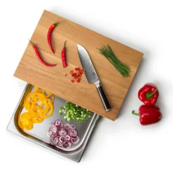 Continenta Schneidebrett Mit Einem Weißblech, 48x32,5x6 Cm -Koch Geheimnis Verkaufsgeschäft continenta cutting board oak w pullout box small 39x27x6cm 9