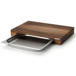Continenta Schneidebrett Mit Einem Weißblech, 48x32x5,6 Cm -Koch Geheimnis Verkaufsgeschäft continenta cutting board walnut m drawer small 39x27x6cm 7