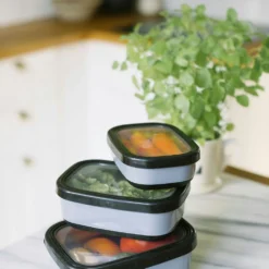 Dorre Fafa Aufbewahrungsbox 3-er Set -Koch Geheimnis Verkaufsgeschäft dorre fafa storage box for food 3pcs black 4