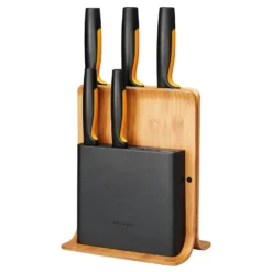 Fiskars Functional-Form-Messerblock Bambus + 5 Messer