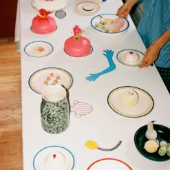 Hay Sobremesa Stripe Keksdose Blau/Gelb -Koch Geheimnis Verkaufsgeschäft hay sobremesa stripe cookie jar blue and yellow 2