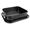 Heirol Mid Top Springform Quadratisch Breit Boden 24x24x7 Cm, Schwarz