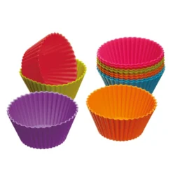 Kitchen Craft Colourworks Muffinsform Silikon, 12er-Pack, 7cm