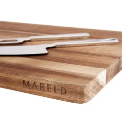 Cutting Board With 2 Cheese Knifes -Koch Geheimnis Verkaufsgeschäft mareld mareld cheese set 4