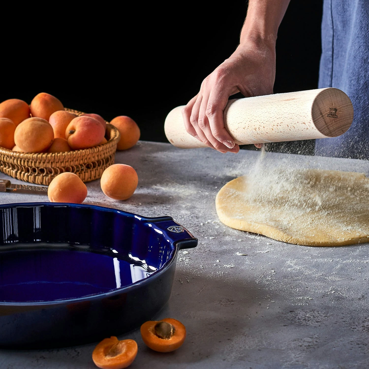 Peugeot Appolia Pastetenform 30 Cm, Blau 2 Peugeot Appolia Pastetenform 30 Cm, Blau – Bild 2