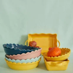 Rice Pastetenform 24 Cm, Gelb -Koch Geheimnis Verkaufsgeschäft rice pie dish 24 cm 1 4