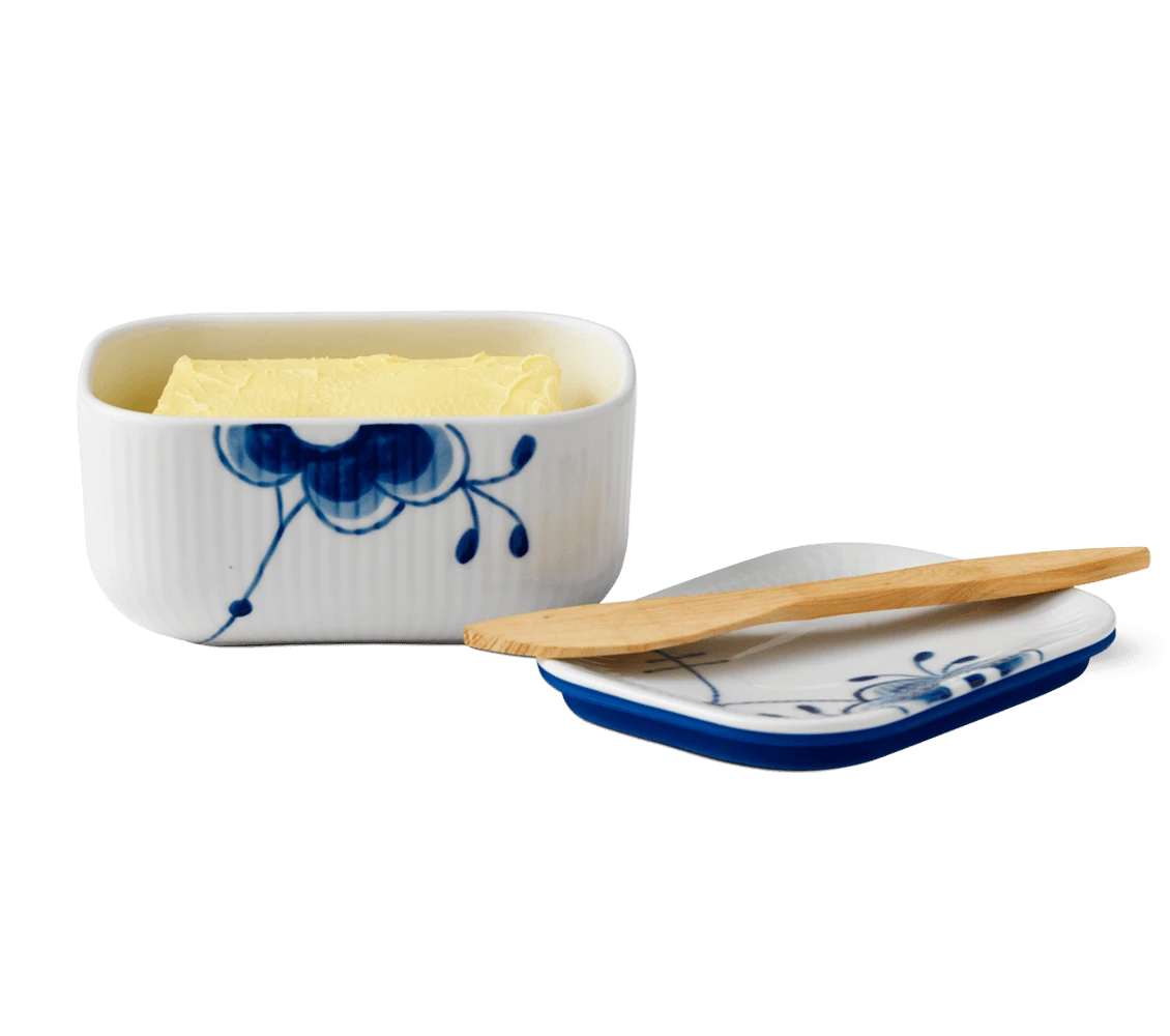 Royal Copenhagen Blue Fluted Mega Butterdose Mit Deckel 2 Royal Copenhagen Blue Fluted Mega Butterdose Mit Deckel – Bild 2