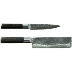 Satake Kuro Messerset 2-er Set Nakiri 18 Cm & Petty 11 Cm