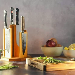 Schneidebrett Mit Kerbe 40,6x30,5 Cm -Koch Geheimnis Verkaufsgeschäft teakhaus edge grain traditional boards rectangle hand grip 4