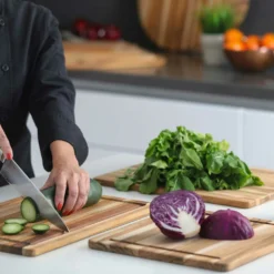 Schneidebrett 40,6x28 Cm -Koch Geheimnis Verkaufsgeschäft teakhaus edge grainessentialcollection boardcutting serving 2