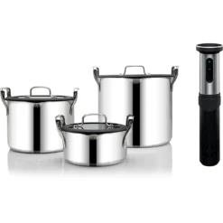 Wilfa Sous Vide SVS-1200S Einhängethermostat + Stapelbar Topfset