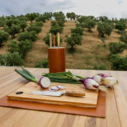 Wüsthof Amici Messerblock Mit Fünf Messern -Koch Geheimnis Verkaufsgeschäft wusthof amici knife block with 5 knives olive wood leather 4